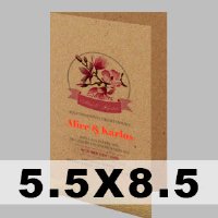 Kraft Paper Folded Card - 11x8.5 (Flat) to 5.5x8.5 (Folded)