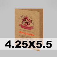Kraft Paper Folded Card - 8.5x5.5 (Flat) to 4.25x5.5 (Folded)