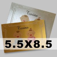 Metallic Paper Flat Card - 5.5x8.5