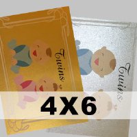 Metallic Paper Flat Card - 4x6