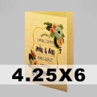 Metallic Paper Folded Card - 8.5x6 (Flat) to 4.25x6 (Folded)