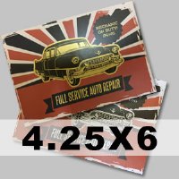 Metallic Paper Flat Card - 4.25x6