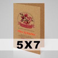 Kraft Paper Folded Card - 10x7 (Flat) to 5x7 (Folded)