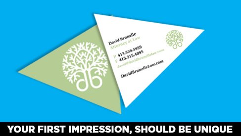 Get Triangle Shaped Business Card 3x3 inch at a Low Price