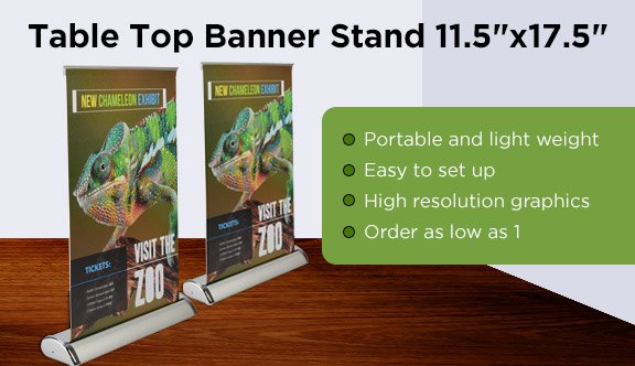 11x17 Poster Stand /w 8.5x11 Clear Pocket for Literature / Black