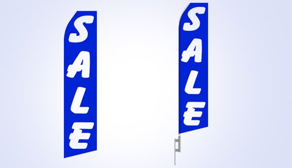 Blue Sale Stock Flag - 16ft