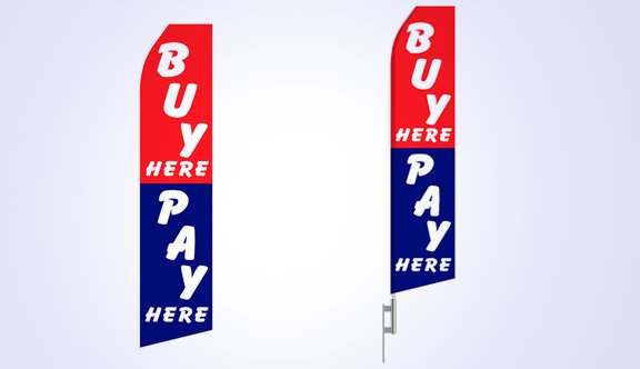 Buy & Pay Stock Flag - 16ft