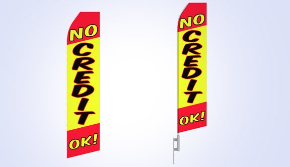 NO Credit OK Stock Flag - 16ft