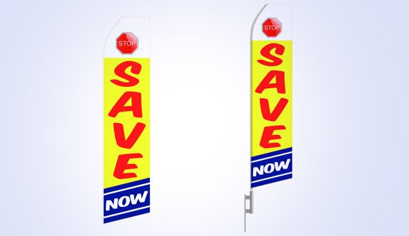 Save Now Stock Flag - 16ft