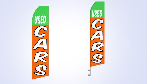 Used Cars Stock Flag - 16ft