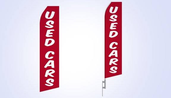 Red Used Car Flag - 16ft