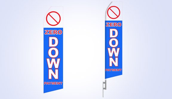 Zero Down Payment Stock Flag - 16ft