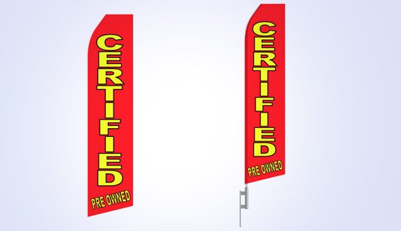 Certified Pre Owned Stock Flag - 16ft