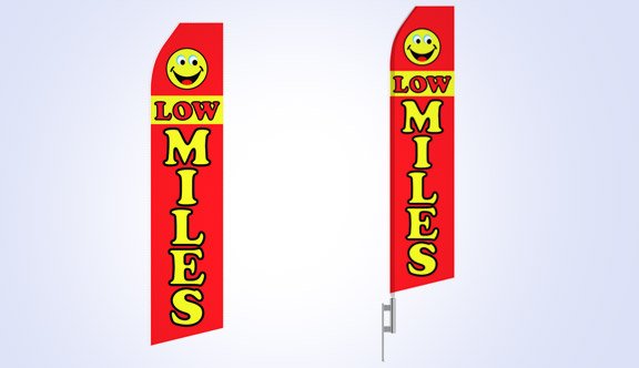 Low Miles Stock Flag - 16ft