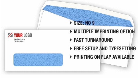 No. 9 Peek Proof Window Envelope (3 7/8 x 8 7/8)