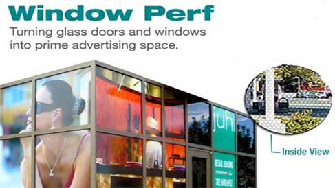 See through Perforated Window Vinyl