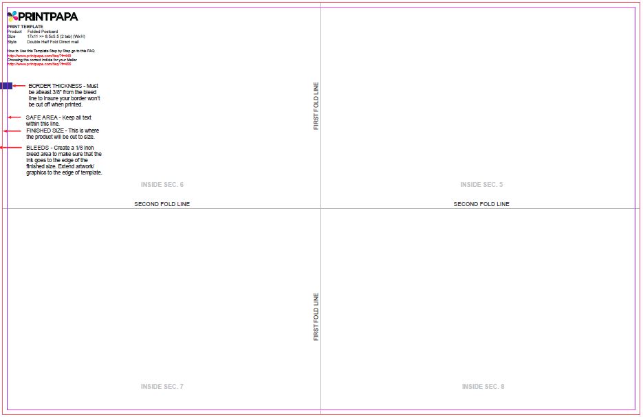 Find a Printing Template :: Printpapa com