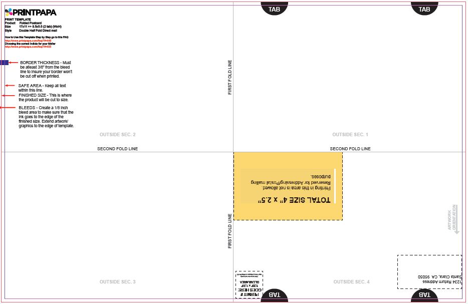 Find a Printing Template :: Printpapa com