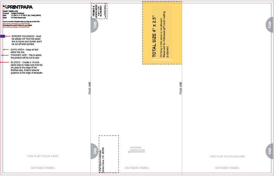 Folded Mailer Template