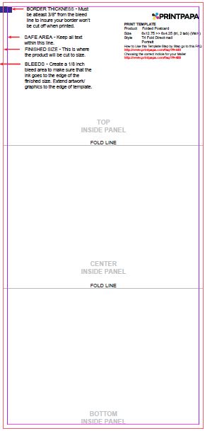 find a printing template printpapa com tri fold self mailer template
