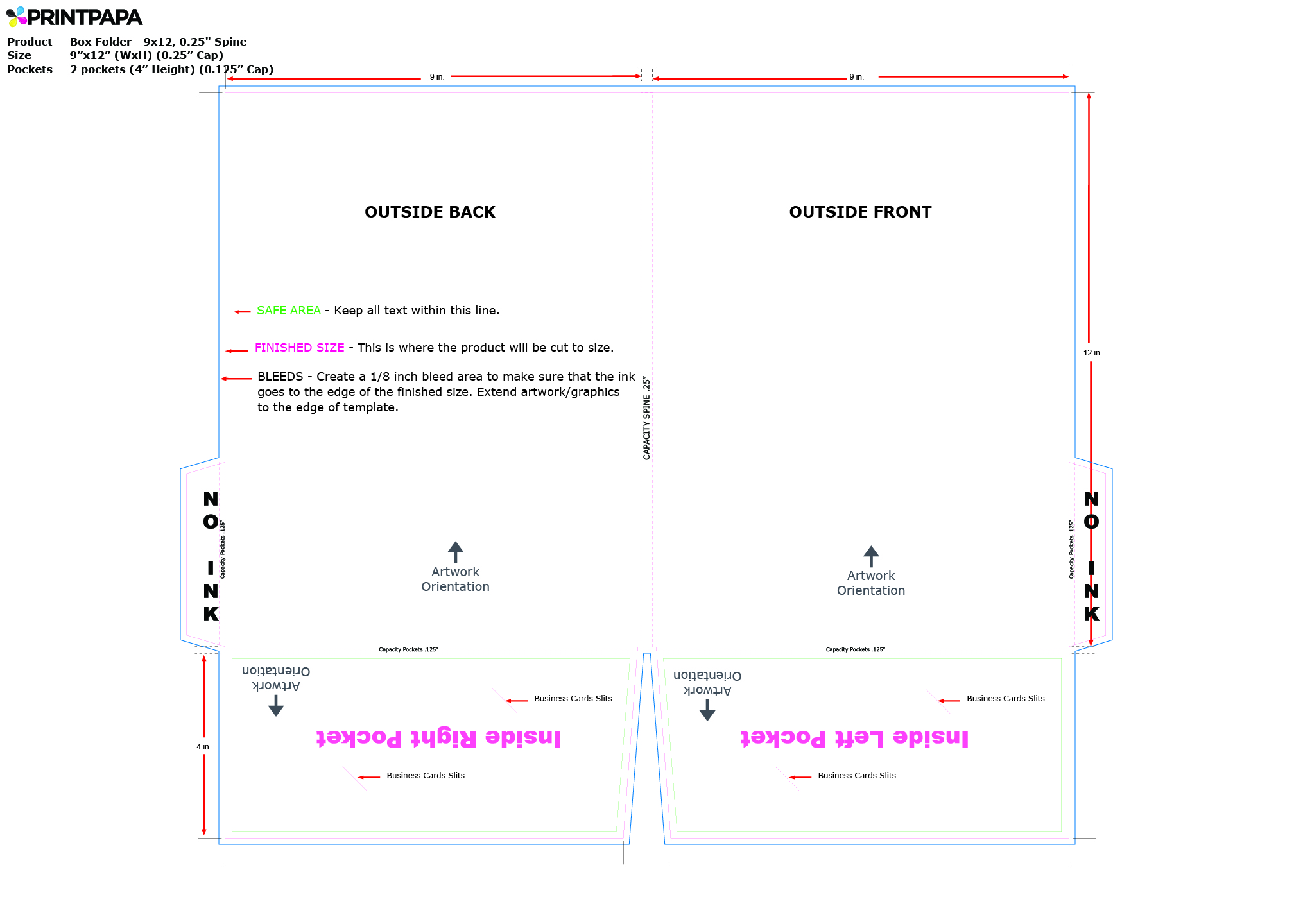 Find a Printing Template :: Printpapa com